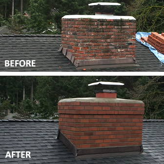 an example of a chimney tear down and rebuild | Five Star Chimney & Masonry